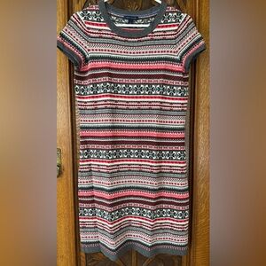 Tommy Hilfiger Medium Red and White Sheath Dress